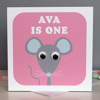 wobbly eyed mouse card by stripeycats