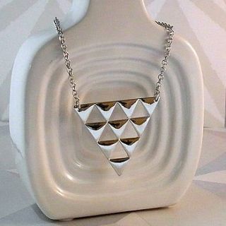 silver geo necklace by cherry & joy