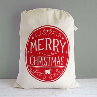 personalised christmas sack by peris and corr