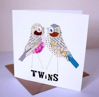 personalised twins card by pratt factory