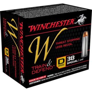 Winchester Train  Defend Ammo .38 Special 130 gr. JHP 20 Rounds 778677