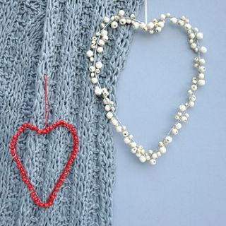 wooden beaded heart decorations by henry's future