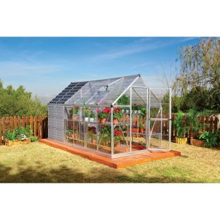 Palram Grow & Store Greenhouse & Storage Shed — 6ft. x 12ft., Silver, Model# HG5112  Green Houses