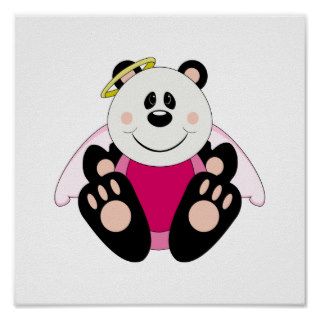 Cutelyn Baby Girl Angel Panda Bear Print