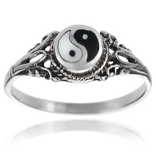 Tressa Collection Sterling Silver Yin Yang Ring Tressa Sterling Silver Rings