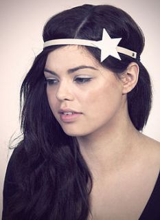 leather star headband by betty brice