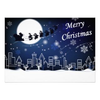 Christmas Eve Ride with Stork Card Personalized Invite