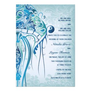 Aquamarine Jellyfish Invitation