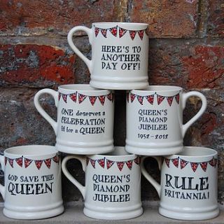 queen's diamond jubilee mug by sweet william designs