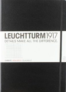 LEUCHTTURM1917 307959 Notizbuch Master (A4+), 233 Seiten, kariert schwarz Bürobedarf & Schreibwaren