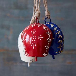 hand painted iron bells by paper high