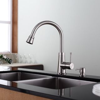 Kraus Solid Brass Single lever Pull out Sprayer Kitchen Faucet Kraus Kitchen Faucets