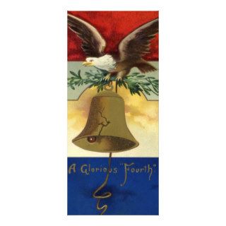 Vintage 4th of July with Eagle and Liberty Bell Rack Card Design