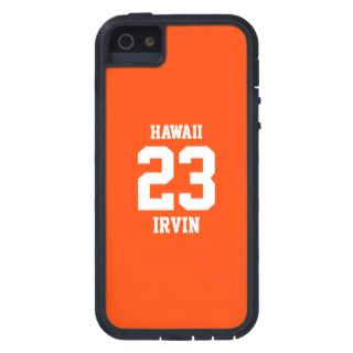 Orange Red Sports Team Jersey Customized iPhone 5 Cases