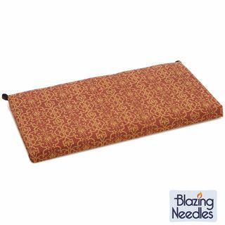 Blazing Needles Patterned Outdoor Spun Poly Bench Cushion (42 x 19) Blazing Needles Outdoor Cushions & Pillows