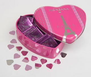 valentines tin of chocolates by hennie's deli