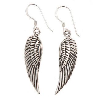 sterling silver angel wing earrings by charlotte's web