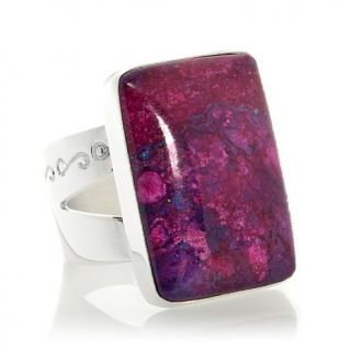 Jay King Cushion Cut Purple Turquoise Sterling Silver Ring