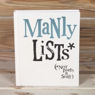 manly lists notebook by simply special gifts