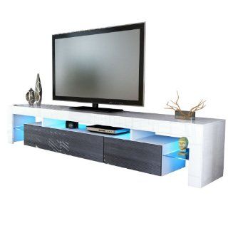 TV Board Lowboard Lima V2 in Wei / Avola Anthrazit Küche & Haushalt