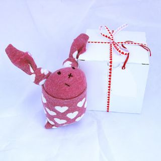 lovelicious pink sock bunny by half an acre