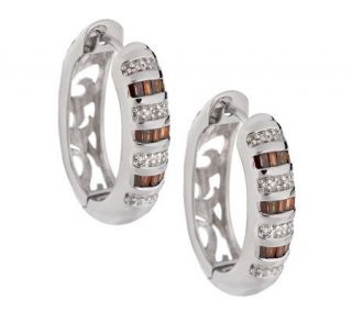 As Is Affinity Diamond 1/2cttw Hoop Earrings Sterling —