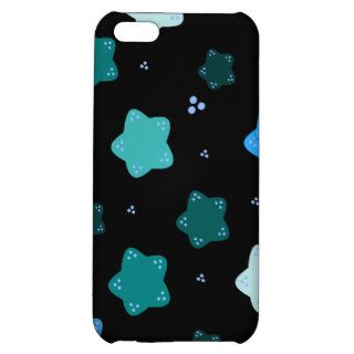 Blue Star Flower Pattern Case For iPhone 5C