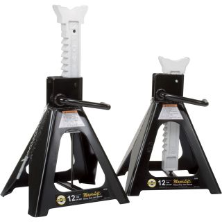 Omega Lift Equipment Magic Lift Jack Stand Set — 12-Ton Capacity, Model# 32126  Jack Stands