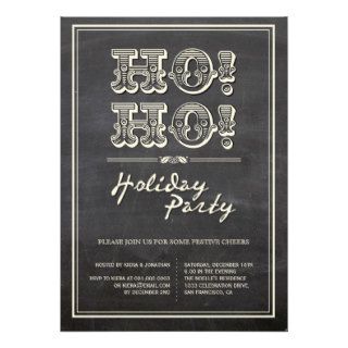 Chalkboard Vintage HO HO Holiday Party Invitation
