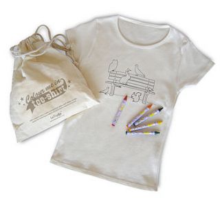 colour me in tee shirt set  animals by lollipop designs