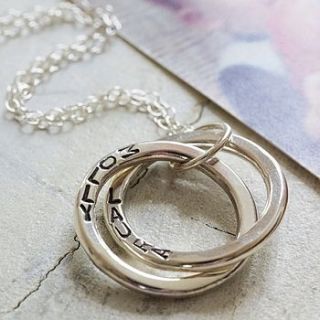 personalised interlinking necklace by posh totty designs boutique