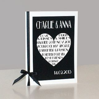 personalised art deco valentine's card by ciliegia designs