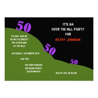 Over the Hill 50th Birthday Party Invitation Invitations