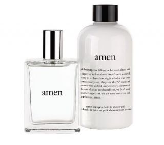 philosophy amen duo 8oz. shower gel and 2oz. spray cologne for men —