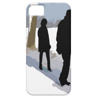Winter and human figures   graphics abstract iPhone 5 case