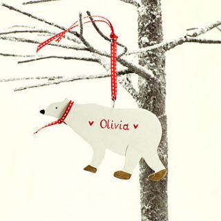 personalised polar bear by chantal devenport designs