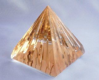 Ascension goldene LichtKristall Pyramide XL 80x80 mm Drogerie & Körperpflege