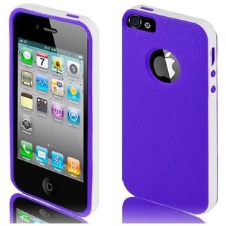 BasAcc White/ Purple TPU Case for Apple iPhone 5/ 5S BasAcc Cases & Holders