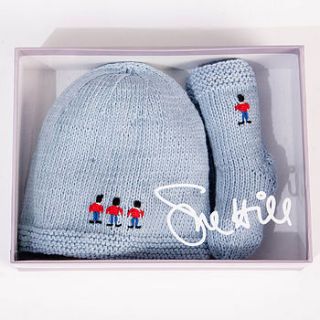 hand knitted cotton cashmere beanie & socks by sue hill