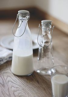 vintage milk bottle by garden trading