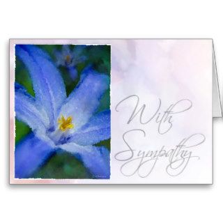 Watercolor Iris Sympathy Card