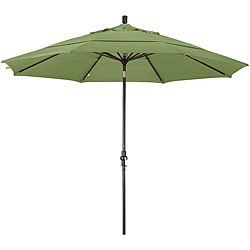 11 foot Fiberglass Pacifica Palm Green Crank/tilt Umbrella