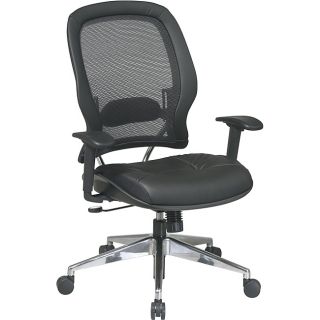 Professional Air Grid Back Chair With Leather Seat