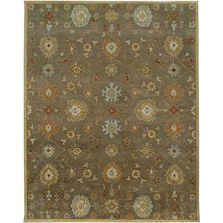 Hand tufted Transitional Floral Wool Rug (3 6 X 5 6)