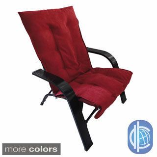 International Caravan Indoor/ Outdoor Folding Chair With Wooden Arms And Microsuede Cover
