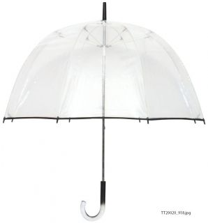 Tina T Bubble Clear/black Poe/plastic/fiberglass 48 inch Arc Umbrella