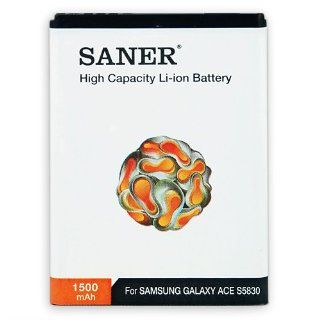 SANER 1500mAh rechargeable Li ion Akku(Batterie/Battery) for Samsung Galaxy ACE S5830   Extra Long Life,Compatible with Samsung Galaxy GIO/S5670, Galaxy Fit/B7510. Elektronik