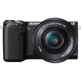 Sony NEX 5TL Compact Interchangeable Lens Digital Camera with 16 50mm lens, 55 210mm lens and Sony LCS EME/BI Sling bag bundle  Camera Lenses  Camera & Photo