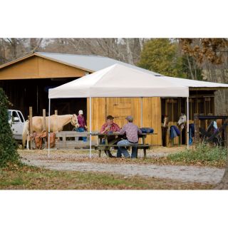 Canopy Factory Pop-Up Canopy — 10ft.L x 10ft.W, Straight Leg, White, Model# 22597  Pop Up Canopies