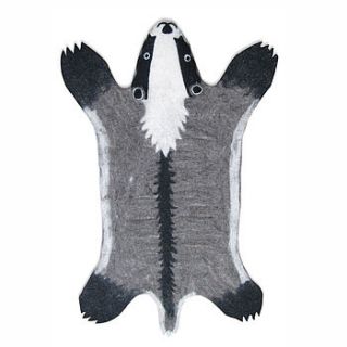 billie badger handmade felt animal rug by sew heart felt